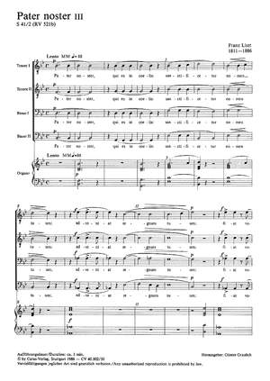 Liszt: Pater noster III (S 41 no. 2; B-Dur)