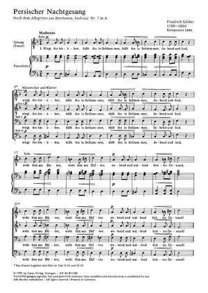 Silcher: Persischer Nachtgesang (dMoll)
