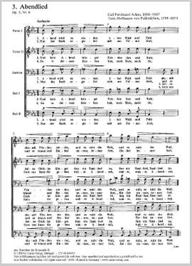 Adam: Abendlied (Op.5 no. 6; EsDur)