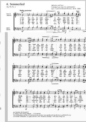Becker: Sommerlied (Op.90 no. 1; AsDur)