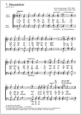 Hauptmann: Himmelslicht (Op.55 no. 3; FDur)