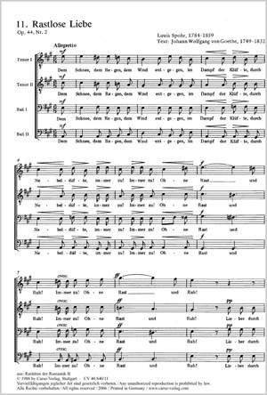 Spohr: Rastlose Liebe (Op.44 no. 2; A-Dur)