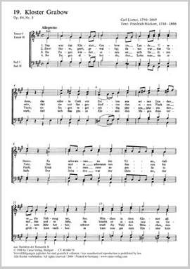 Loewe: Kloster Grabow (Op.84 no. 3; ADur)