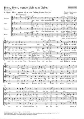 Hauptmann: Herr, wende dich zum Gebet (Op.38)