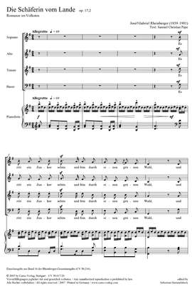 Rheinberger: Die Schäferin vom Lande (Op.17no. 2; GDur)