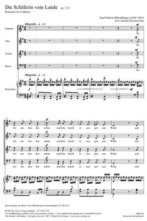 Rheinberger: Die Schäferin vom Lande (Op.17no. 2; GDur)