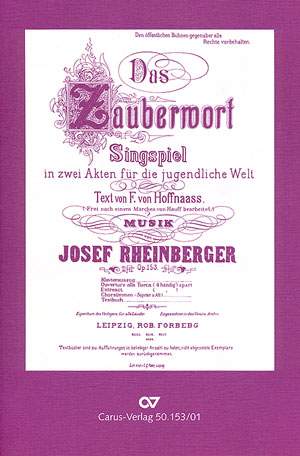 Rheinberger: Das Zauberwort (Op.153)