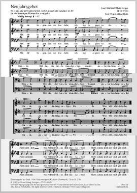 Rheinberger: Neujahrsgebet (Op.85 no. 1; EsDur)
