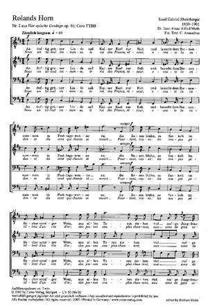 Rheinberger: Rolands Horn (Op.86 no. 2; D-Dur)