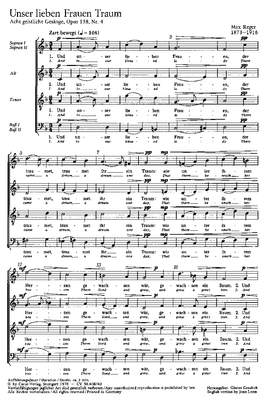 Reger: Unser lieben Frauen Traum (Op.138 no. 4; FDur)