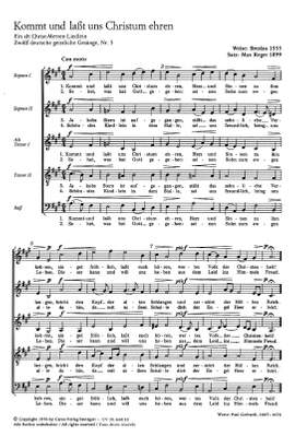Reger: Weihnachtslieder I