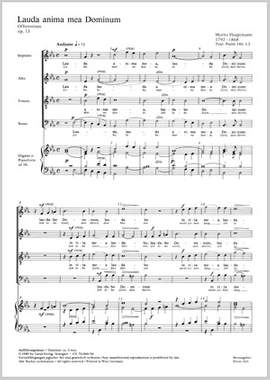Hauptmann: Lauda anima mea Dominum (Op.15; EsDur)