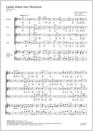 Hauptmann: Lauda anima mea Dominum (Op.15; EsDur)
