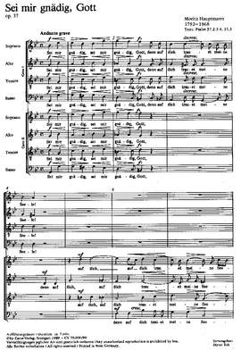 Hauptmann: Sei mir gnädig, Gott (Op.57; gMoll)