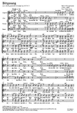 Hauptmann: Bittgesang (Op.33 no. 2)
