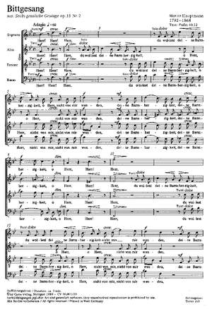 Hauptmann: Bittgesang (Op.33 no. 2)