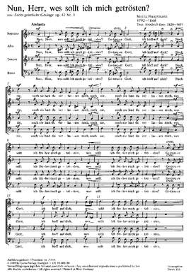 Hauptmann: Nun, Herr, wes sollt ich mich (Op.42 no. 3; dMoll)