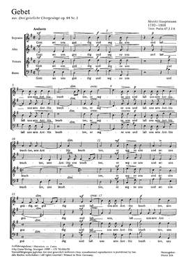 Hauptmann: Gebet "Gott sei uns gnädig" (Op.44 no. 2; GDur)