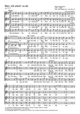 Hauptmann: Herr, ich schrei' zu dir (Op.53 no. 3; dMoll)