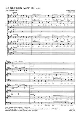 Becker: Ich hebe meine Augen auf (Op.89 no. 1; EDur)