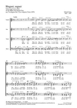 Grieg: Blegnet, segnet (An der Bahre einer jungen Frau) (Op.39; dMoll)