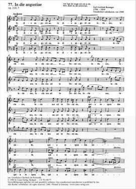 Reissiger: In die angustiae (Op.210 no. 7; dMoll)