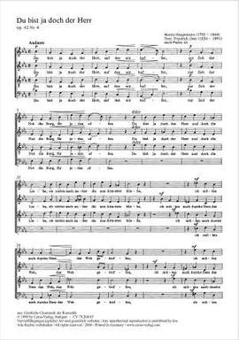 Hauptmann: Du bist ja doch der Herr (Op.42 no. 4; EsDur)