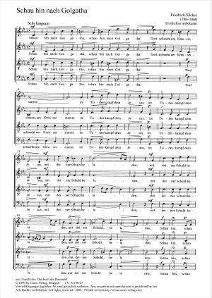 Silcher: Schau hin nach Golgatha (Op.9 no. 4; c-Moll)