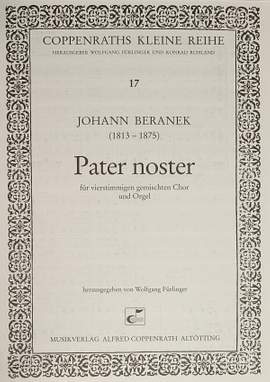 Beranek: Pater noster (DDur)