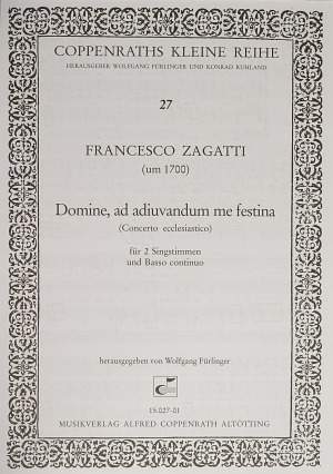 Zagatti: Domine, ad adiuvandum me festina (A-Dur)