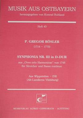 Rösler: Synphonia Nr. III in DDur (DDur)