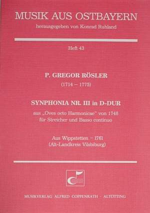 Rösler: Synphonia Nr. III in D-Dur (D-Dur)