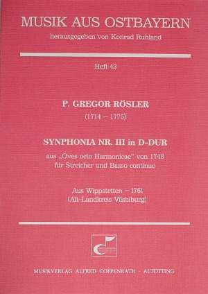 Rösler: Synphonia Nr. III in DDur (DDur)