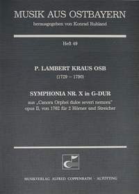 Kraus: Symphonia Nr. X in GDur (Op.2; GDur)