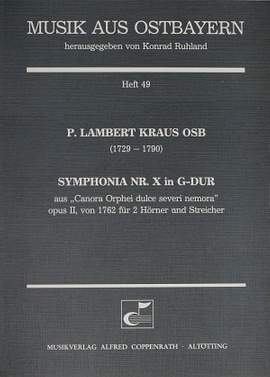 Kraus: Symphonia Nr. X in GDur (Op.2; GDur)