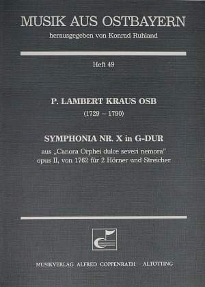 Kraus: Symphonia Nr. X in GDur (Op.2; GDur)