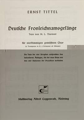 Tittel: Deutsche Fronleichnamsgesänge