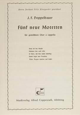 Doppelbauer: Fünf neue Motetten