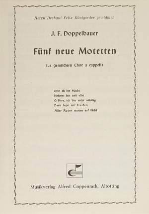 Doppelbauer: Fünf neue Motetten