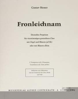 Biener: Fronleichnam