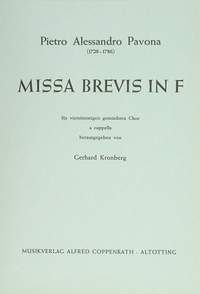 Pavona: Missa brevis in F (F-Dur)