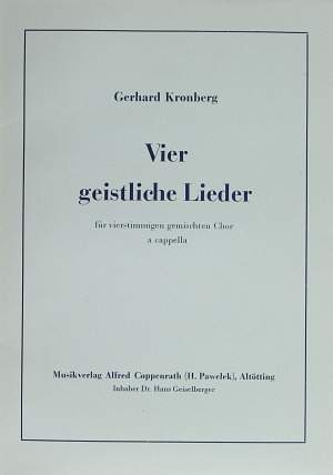 Kronberg: Vier geistliche Lieder (Coro SATB)