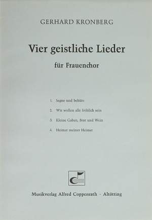 Kronberg: Vier geistliche Lieder (SSA)