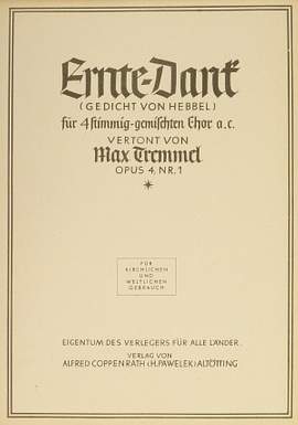Tremmel: ErnteDank ( 4 no. 1; ADur)