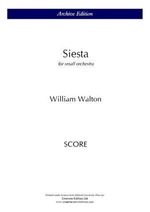 Walton, William: Siesta for Small Orchestra