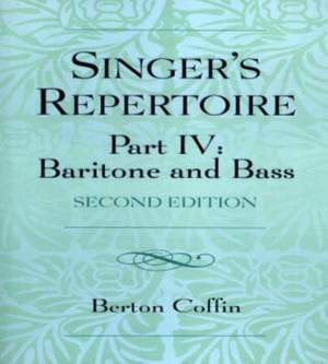 The Singer's Repertoire, Part IV: Baritone and Bass Product Image