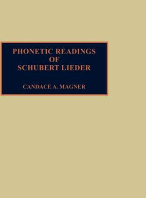 Phonetic Readings of Schubert Lieder