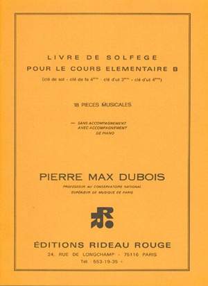 Pierre-Max Dubois: Livre de Solfège : Cours élémentaire B
