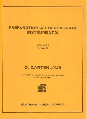Odette Gartenlaub: Préparation au déchiffrage instrumental-Vol F 1