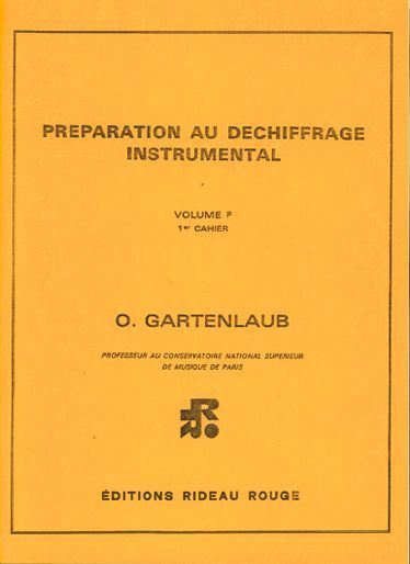 Odette Gartenlaub: Préparation au déchiffrage instrumental-Vol F 1